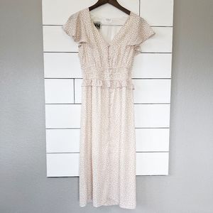 Sienna Sky White and Mirco Floral Vintage Dress Sm